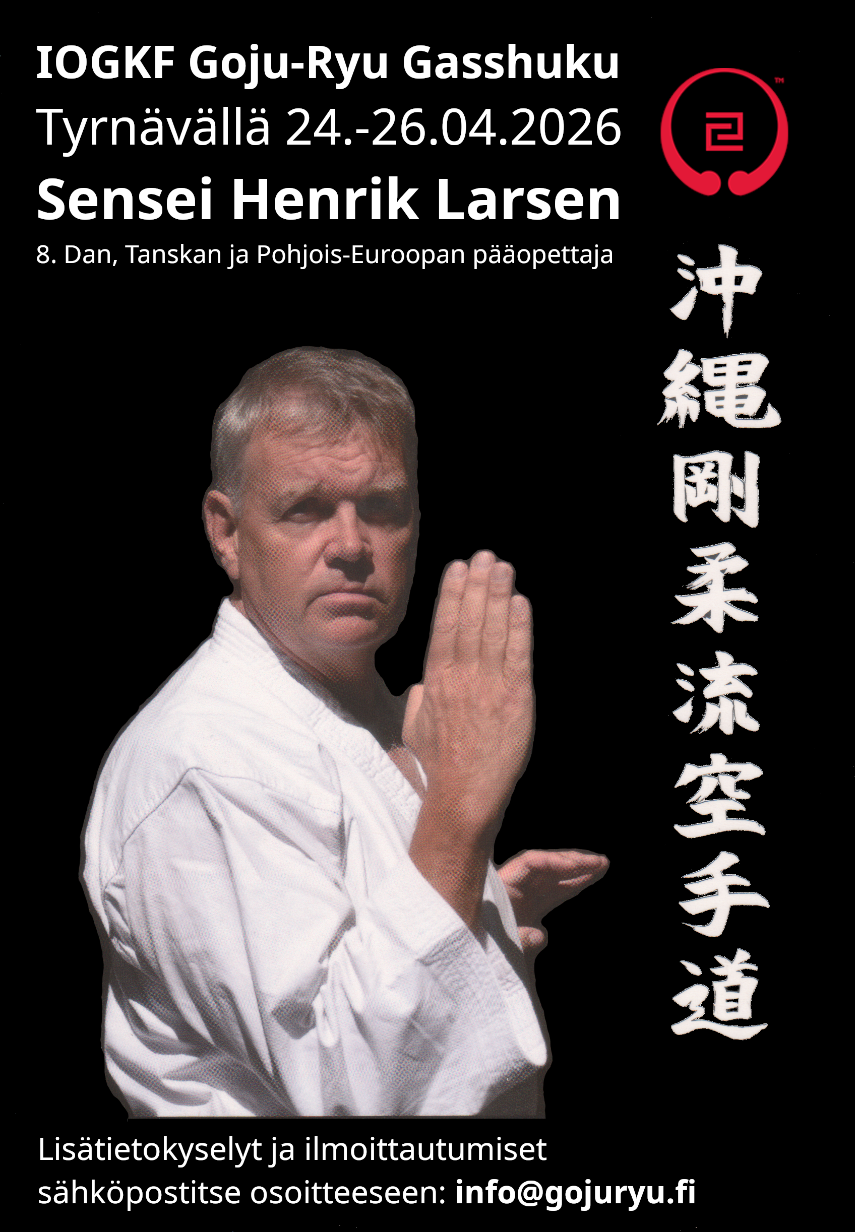 Sensei Henrik Larsenin Gasshuku Tyrn&auml;v&auml;ll&auml; 24.-26.04.2026!
