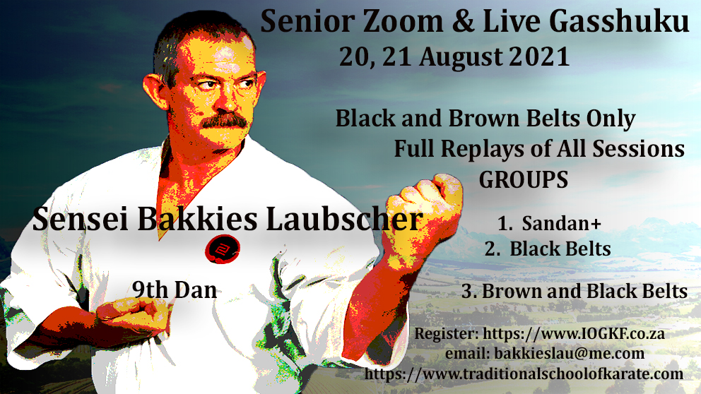 Bakkies Sensein Gasshuku 20.-21.8.2021!